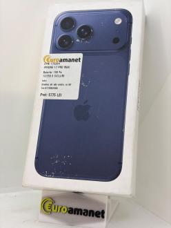 Telefon mobil Apple iPhone 17 Pro Max, 256GB, 5G, Deep Blue, 100% Baterie