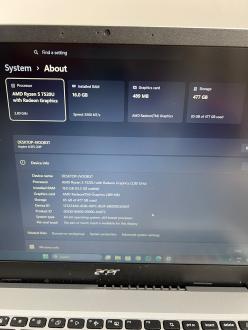 Laptop ACER Aspire 3, 15.6", AMD Ryzen 5 7520U